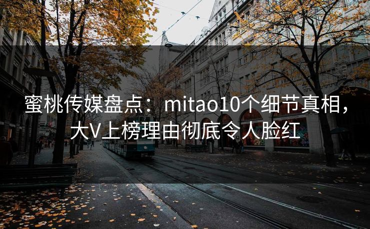 蜜桃传媒盘点：mitao10个细节真相，大V上榜理由彻底令人脸红